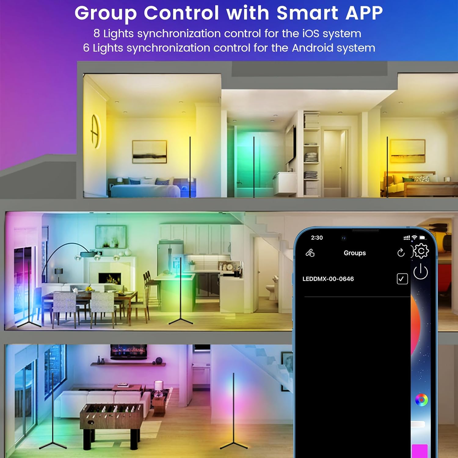 Corner Floor Lamp RGB IC Light - Gaming Controller review and price