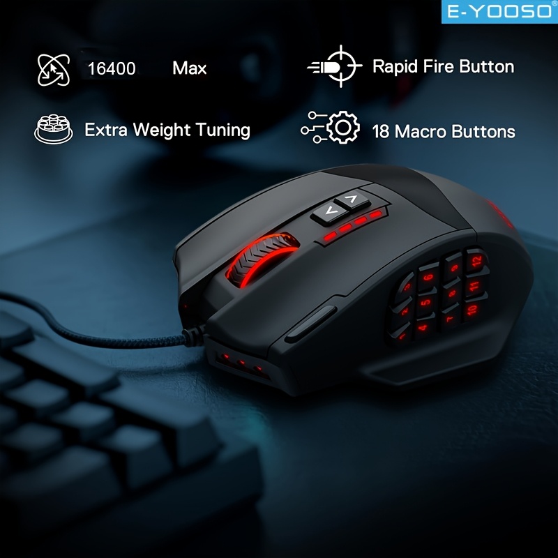 E-YOOSO RGB Wired Gaming Mouse - Mouse Bungee Holder review and price