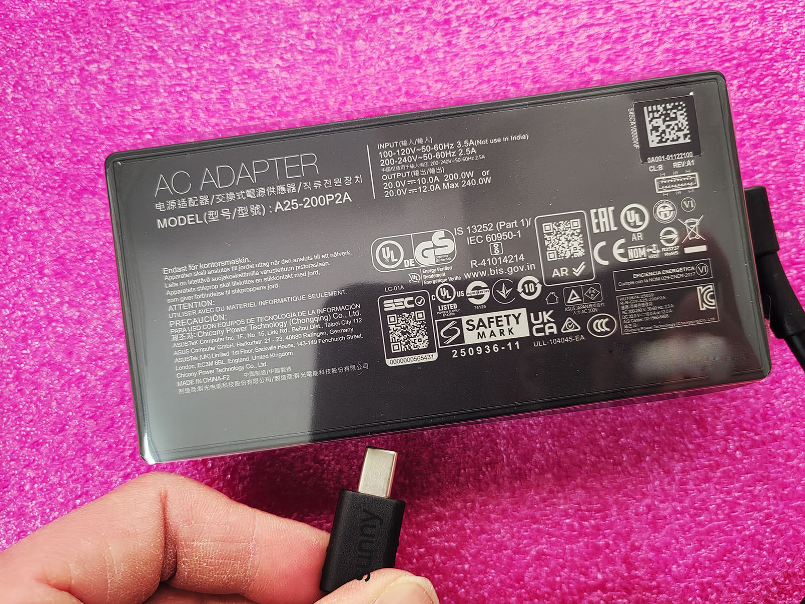 NEW OEM A25-200P2A Rectangle C - Pc Gaming Rog review and price