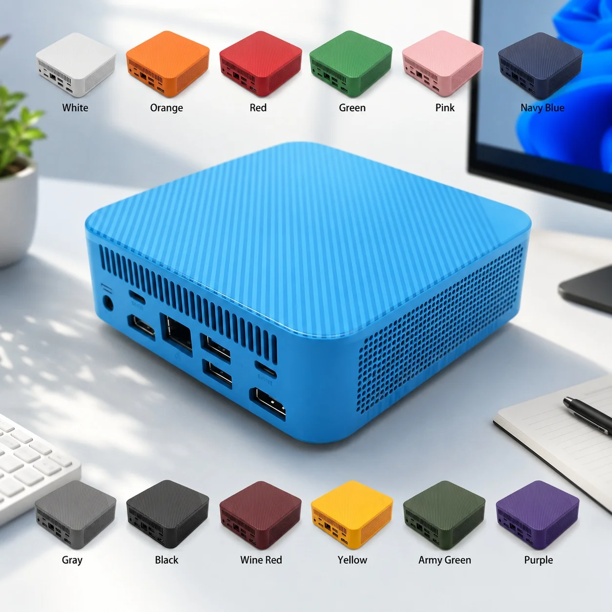 Red Mini PC, Intel Celeron N15 - Pc Gaming Editing review and price